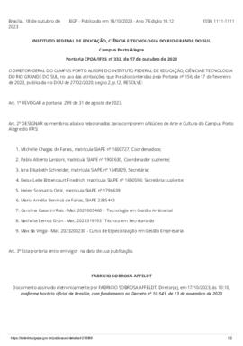 Portaria 332/2023