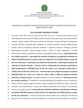 Ata 05/2021 - Reunião Ordinária