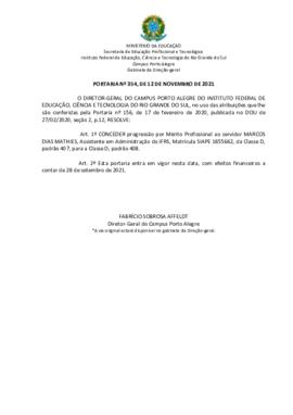 Portaria 354/2021