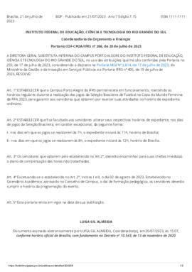 Portaria 266/2023
