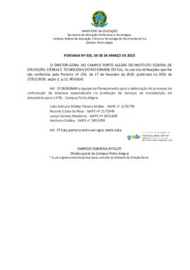 Portaria 025/2023