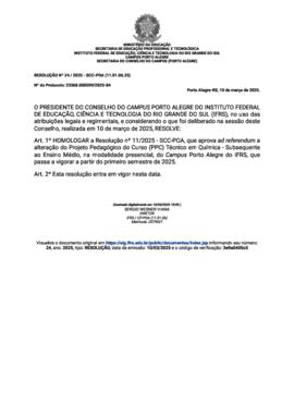 Resolução 024/2025