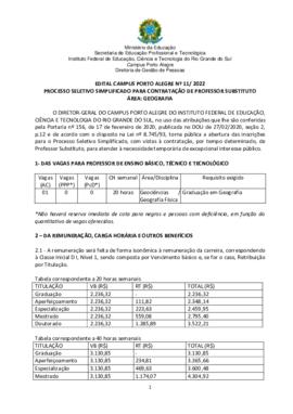 Edital 011/2022