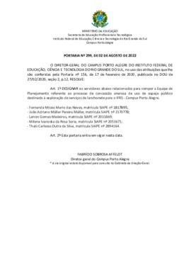 Portaria 299/2022 - revogada