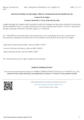 Portaria 052/2023