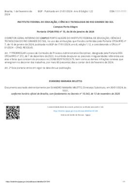 Portaria 015/2024