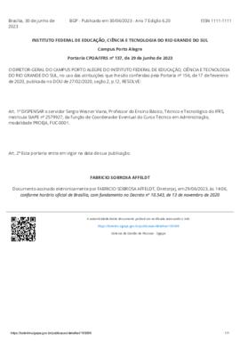 Portaria 137/2023