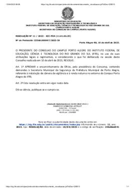 Resolução 011/2023