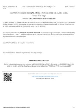 Portaria 093/2023 - revogada