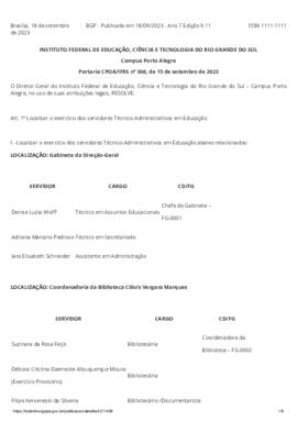 Portaria 306/2023