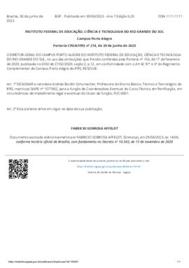 Portaria 214/2023