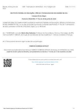 Portaria 116/2023