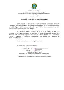 Resolução 063/2021