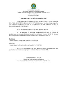 Portaria 321/2021