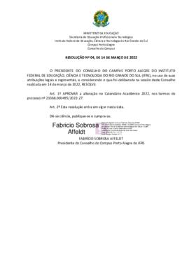 Resolução 004/2022