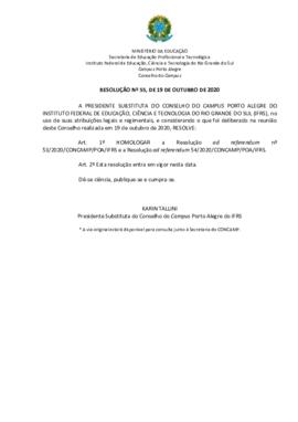 Resolução 55/2020
