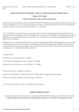 Portaria 084/2023