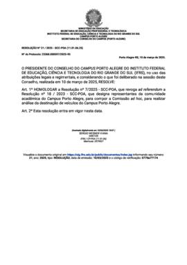Resolução 021/2025