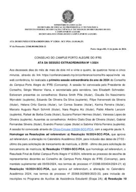 Ata 001/2024 - Reunião Extraordinária
