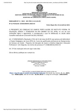 Resolução 009/2023