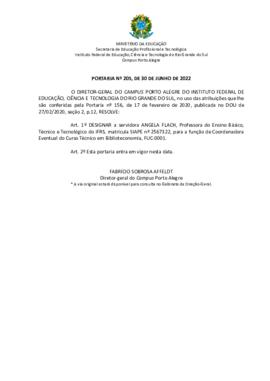 Portaria 205/2022