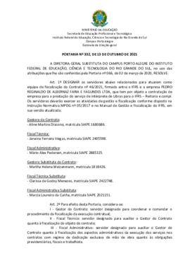 Portaria 332/2021