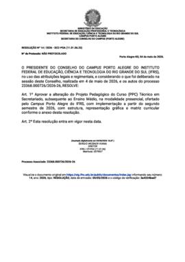 Resolução 014/2026