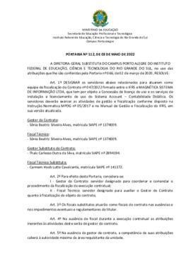 Portaria 112/2022