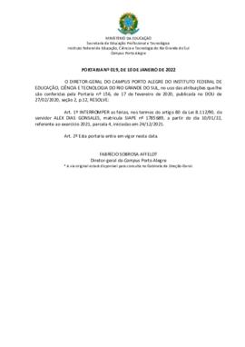 Portaria 019/2022