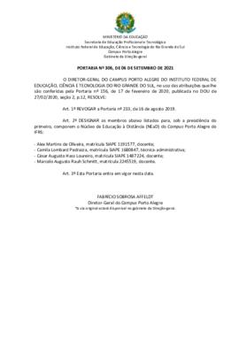 Portaria 306/2021