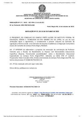 Resolução 037/2023 ad referendum