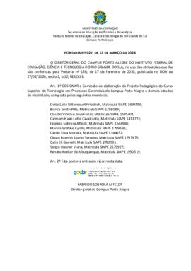 Portaria 027/2023