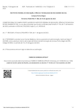 Portaria 286/2023