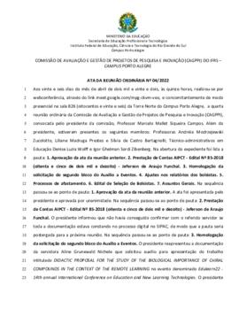Ata 004/2022 - Reunião Ordinária