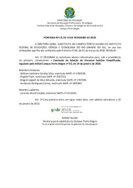 Portaria 019/2023