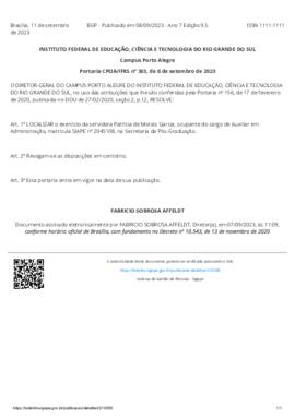 Portaria 303/2023