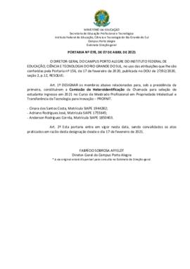 Portaria 78/2021