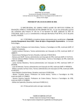 Portaria 149/2021
