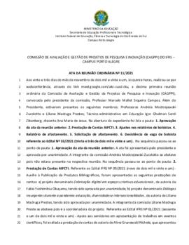 Ata 11/2021 - Reunião Ordinária