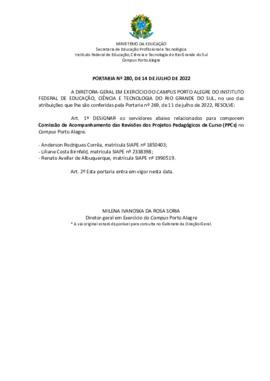 Portaria 280/2022