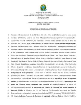 Ata 03/2021 - Reunião Ordinária
