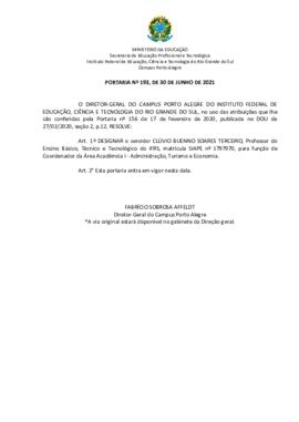 Portaria 193/2021