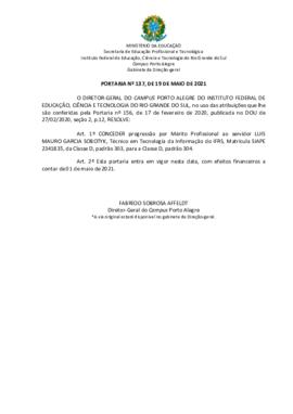 Portaria 137/2021