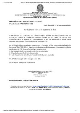 Resolução 064/2023
