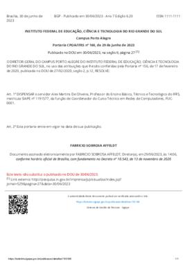 Portaria 160/2023