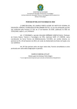 Portaria 060/2022