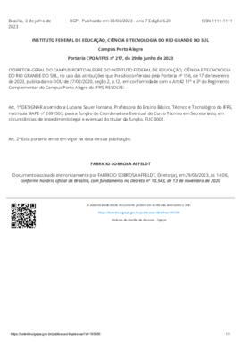 Portaria 217/2023