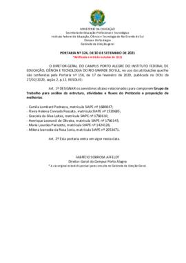 Portaria 324/2021 - retificada