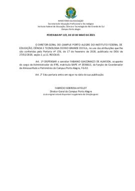 Portaria 119/2021