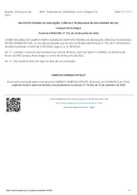 Portaria 110/2023